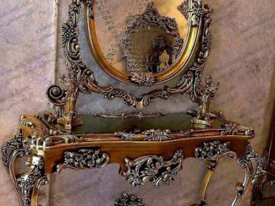 آینه و کنسول چوبی